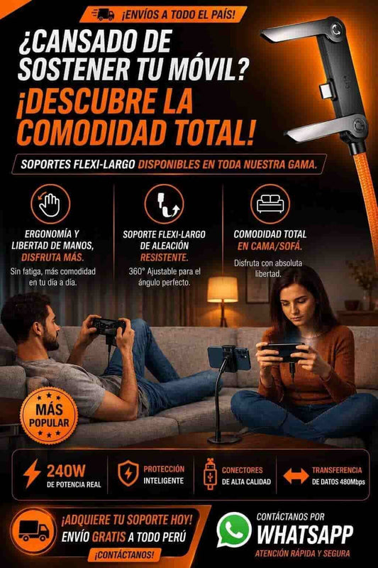 CARGADOR PARA CELULAR TIPO C CON SOPORTE + ENVIO GRAATIS